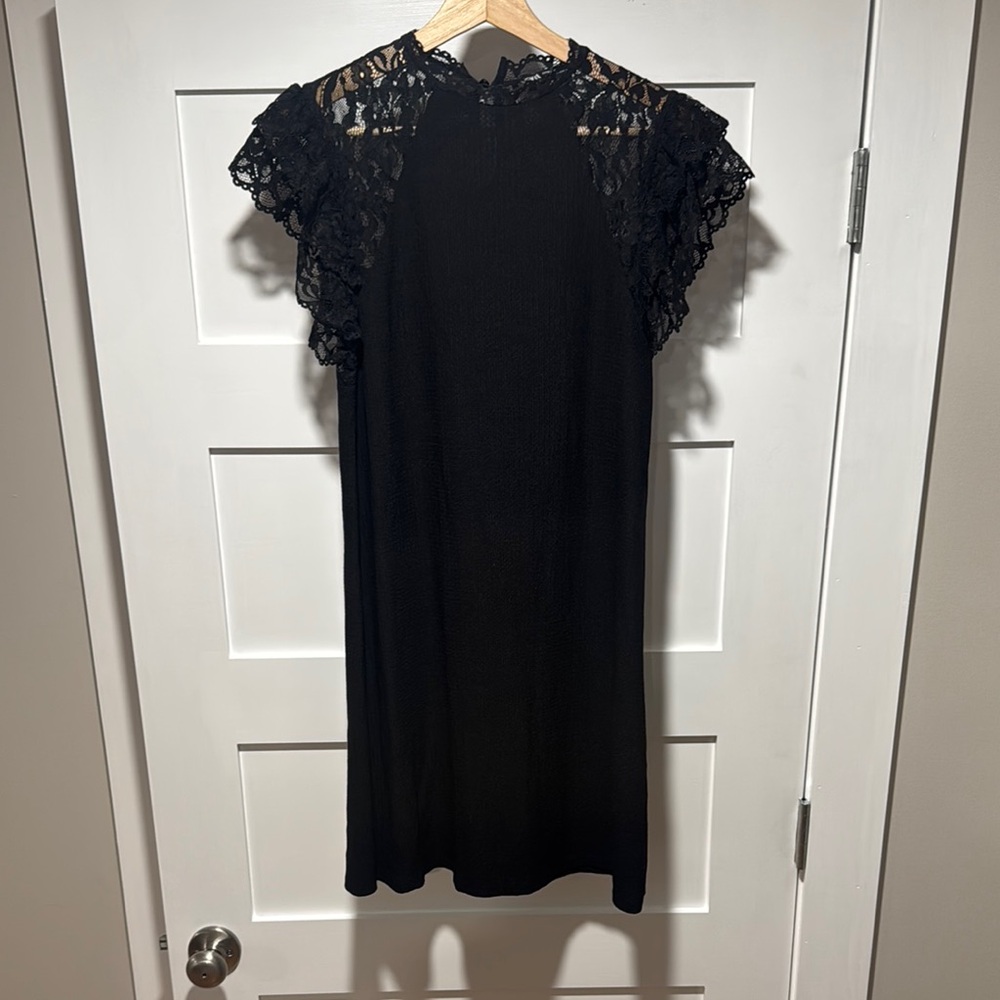 Zara Elegant Black Lace Dress